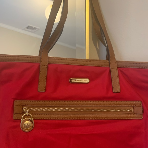 Michael Kors Red Nylon Tote - Picture 3 of 6